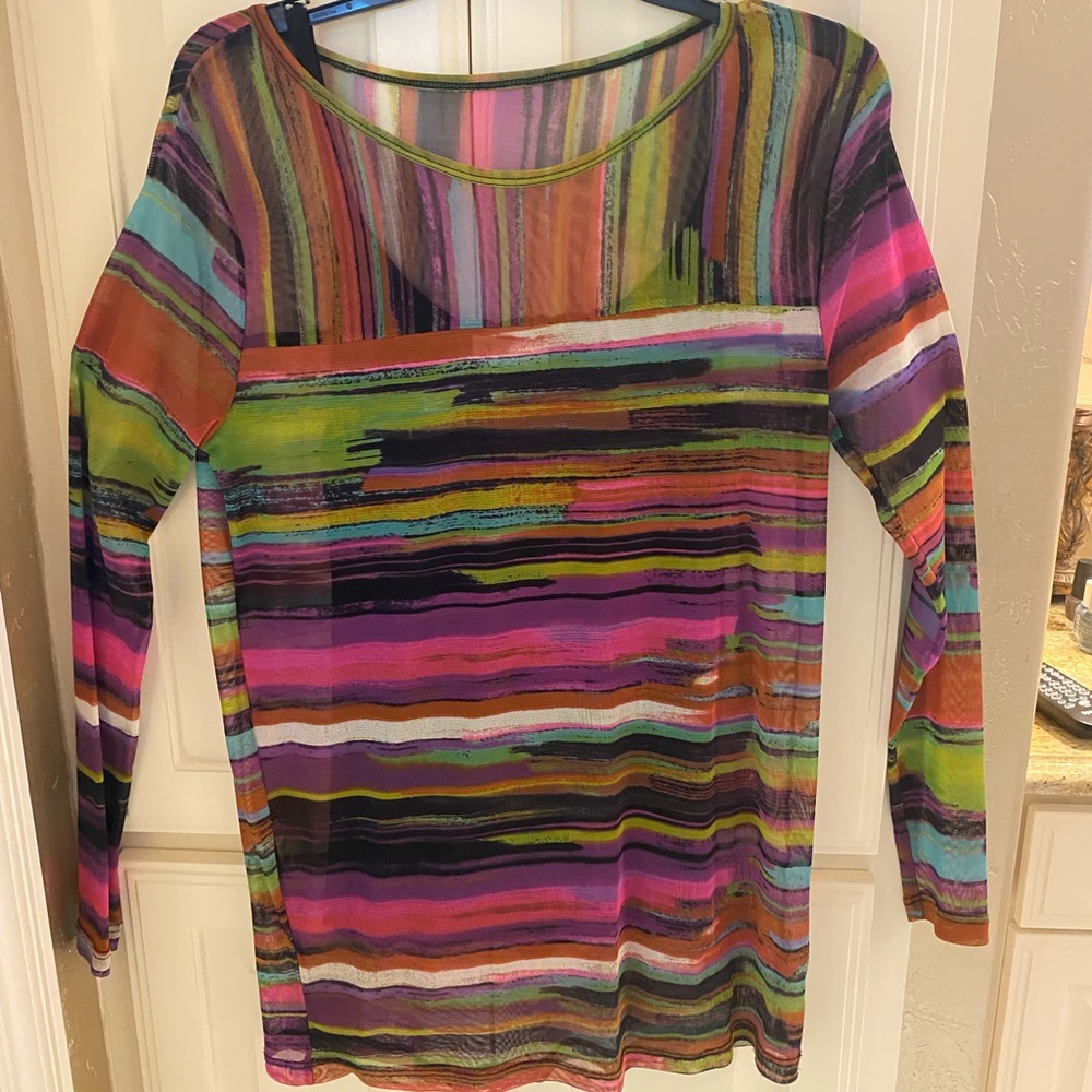 Sheer Multicolored Top by Lynn Ritchie Silver